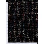TEJIDO CHANEL CUADROS MULTICOLOR NEGRO