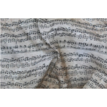 ALGODON ESTAMPADO PARTITURAS MUSICALES VINTAGE
