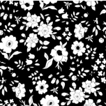 FONDO NEGRO CON FLORES BLANCAS