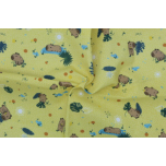 ALGODON ESTAMPADO CAPIBARAS AMARILLO