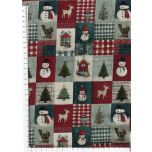 ALGODON NAVIDAD PATCHWORK INVERNAL