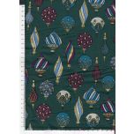 ALGODON NAVIDAD BOLAS VINTAGE VERDE