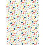 ESTRELLAS DE COLORES SOBRE CUADRICULA