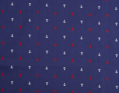 ANCLAS ROJO Y CRUDO FONDO AZUL MARINO