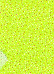 PEQUEÑAS FLORES FONDO VERDE PISTACHO