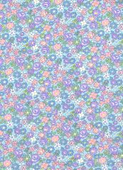 ALGODON FLORES LIBERTY FONDO AZUL