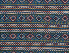 TROZO TEJIDO ETNICO TONOS AZULES 78cm