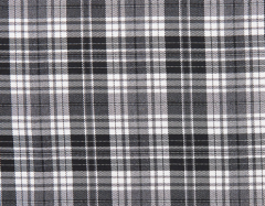 TARTAN BLANCO Y  NEGRO CON ELASTANO