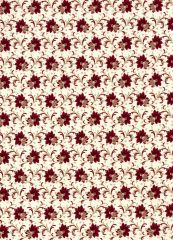 ALGODON CRUDO FLORES BURDEOS