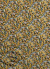 ALGODON TIPO LIBERTY MARRON Y AMARILLO