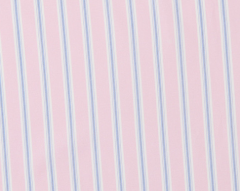 ALGODON ROSA RAYAS AZULES Y BLANCAS