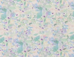 ESTAMPADO FLORES LAVANDA Y HOJAS VERDES