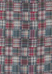 DOBLE GASA CUADROS DENIM Y GRANATE