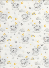 PIQUE ELEFANTES GRIS