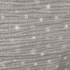 MUSELINA ESTRELLAS FONDO GRIS