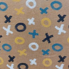 SUDADERA TRES EN RAYA FONDO OCRE