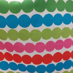 TROZO CRETONA SATINADA CIRCULOS COLORES 50cm