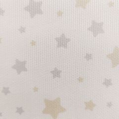 PIQUE ESTRELLAS GRISES Y BEIGE