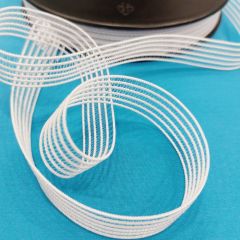 TROZO GOMA ELASTICA FRUNCIR 19MM BLANCO 100cm