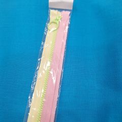 CREMALLERA AMARILLA Y ROSA 55CM