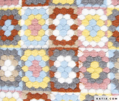 KATIA GRANNY SQUARE PASTEL COLOURS