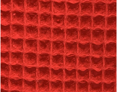 RETAL WAFFLE ALGODÓN ROJO 100 cm