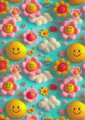 SMILE Y FLORES 3D 