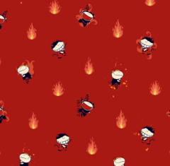 DEMONIOS FONDO ROJO
