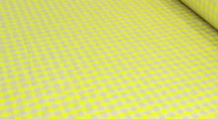 TROZO SEERSUCKER AMARILLO FLUOR CUADRO PEQUEÑO 50cm