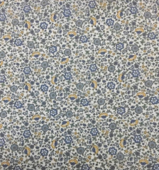 ALGODON TIPO LIBERTY AZUL Y OCRE