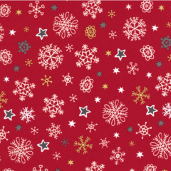 NAVIDAD COPOS FONDO ROJO
