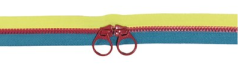CREMALLERA DOBLE CURSOR AMARILLO TURQUESA