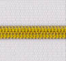 TROZO CREMALLERA BLANCA #5 DIENTES DORADOS 55cm
