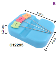 MINI SOPORTE MAGNETICO ALFILERES AZUL
