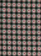 LONETA CORAZON ROJO CUADRO VERDE