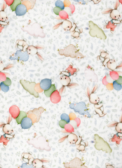 CONEJITOS CON NUBES Y GLOBOS