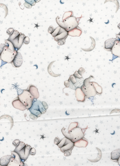 ELEFANTES AZULES FLONDO BLANCO