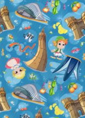 TROZO VALENCIA EN FALLAS EN SUEÑA ENTRE TELAS 65 a 70cm