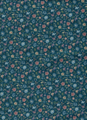 FLORES PASTEL FONDO AZUL PETROLEO