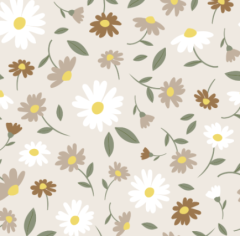 FLORES MARRONES FONDO GRIS