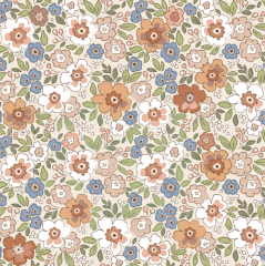 FLORES TIPO LIBERTY AZUL Y MARRON