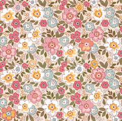 FLORES TIPO LIBERTY TONOS ROSADOS