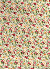 FLORES ROSAS Y AMARILLAS FONDO MARFIL