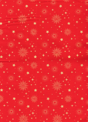 NAVIDAD FONDO ROJO ESTRELLAS DORADAS