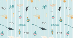 HARRY POTTER ELEMENTOS FONDO RAYAS