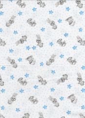 PIQUE CONEJOS CON ESTRELLAS Y TOPITOS AZULES