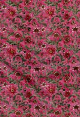 ALGODON FLORES FONDO FUCSIA