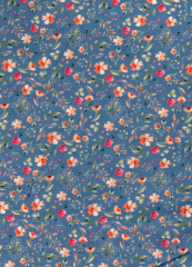 FLORES ROSAS CON FONDO AZUL