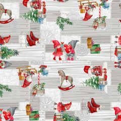 TROZO LONETA NAVIDAD GNOMOS 50cm