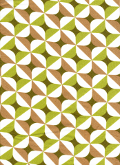 VISCOSA GEOMETRICO VERDE Y MARRON